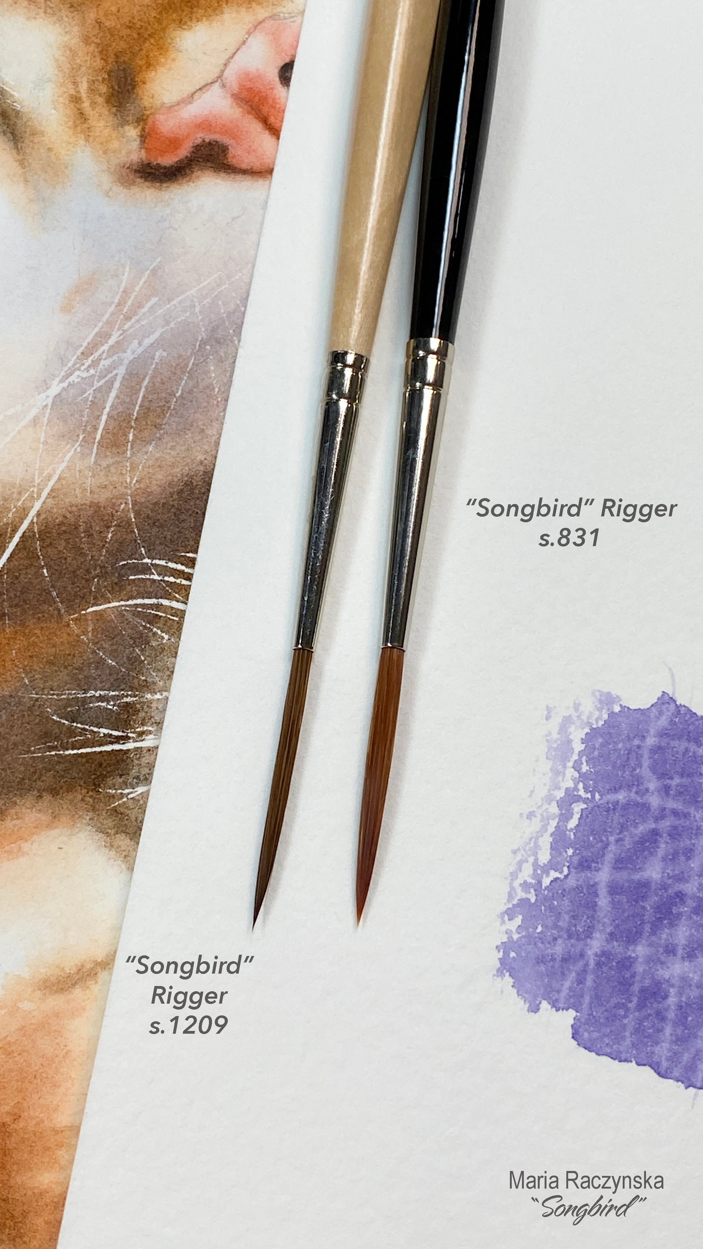Winsor & Newton Professional Watercolor Synthetic Sable Brush Rigger 0